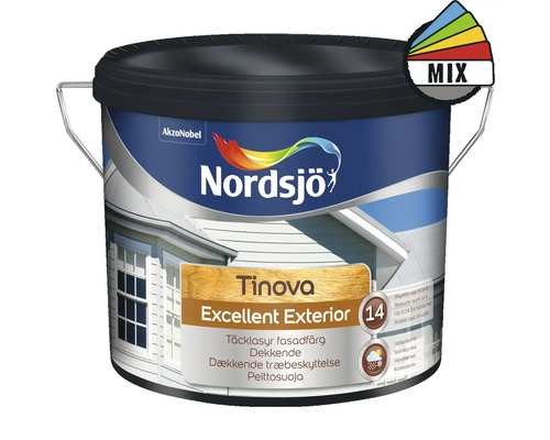 Fasadfärg NORDSJÖ Tinova excellent exterior vit 2,5L