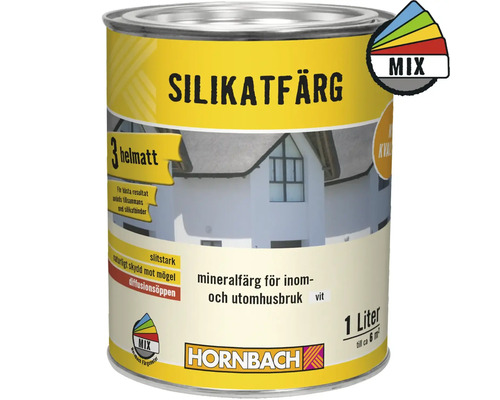 Silikatfärg HORNBACH vit 1L