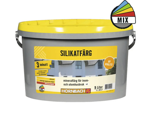 Silikatfärg HORNBACH för fasad vit 5L