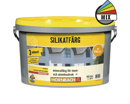 Silikatfärg HORNBACH för fasad vit 10L