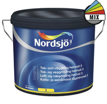 Nordsjö färgburk för tak- och väggfärg, matt yta, lämplig för blandning