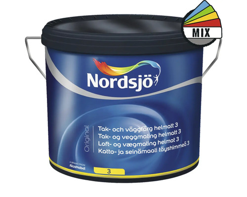 Tak- & väggfärg NORDSJÖ Original 3 BW helmatt vit 2,5