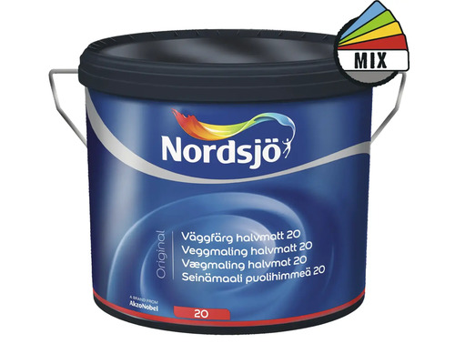Väggfärg NORDSJÖ Original 20 BW halvmatt vit 2,5L