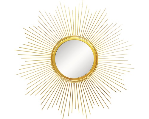Spegel THE WALL Sol metall guldfärgad Ø50cm