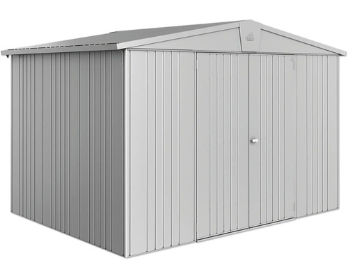 Metallträdgårdsskjul med dubbeldörr