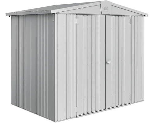 Metallförråd med dubbeldörr för utomhusförvaring