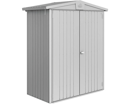 Metallförråd med dubbeldörr för trädgårdsförvaring