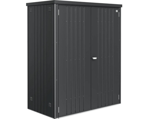 Metallförråd med dubbeldörr för utomhusbruk