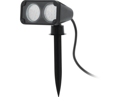 Trädgårdsstrålkastare med två LED-lampor och jordspett