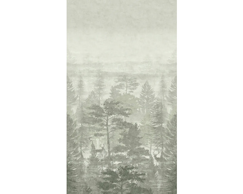 Tapet med skogsmotiv och hjortar