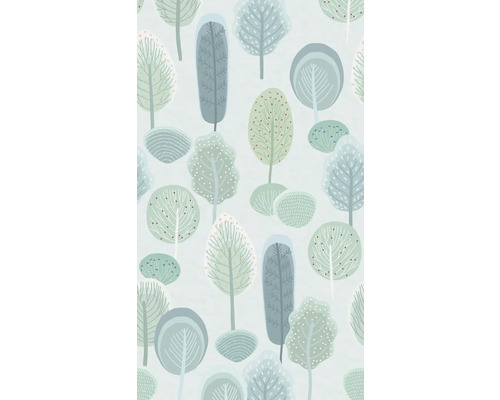 Mönster med trädillustrationer