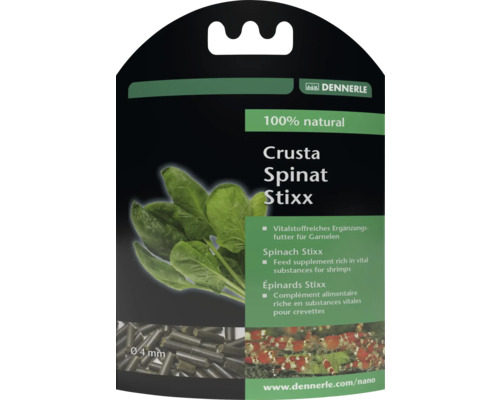Fiskfoder DENNERLE Nano Crusta Spenat Stick 30g Dennerle Crusta Spinat Stixx räkfoder