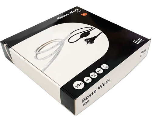 Förpackning av en 10 meter lång LED-list Bosse Work