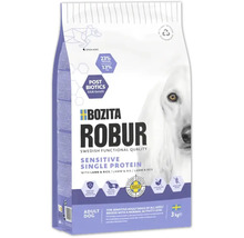 Bozita Robur Sensitive Single Protein torrfoder för vuxna hundar med lamm och ris i en 3 kilograms förpackning