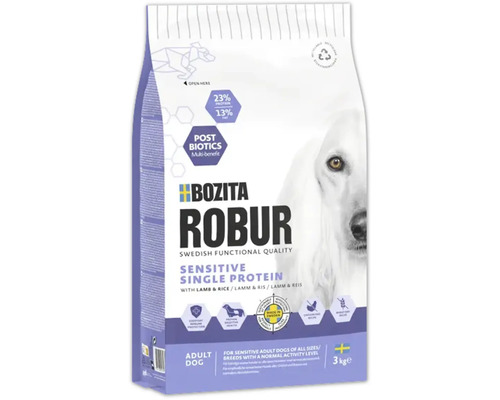 Hundmat BOZITA ROBUR Adult Sensitive Single Protein Lamm 3kg Bozita Robur Sensitive Single Protein torrfoder för vuxna hundar med lamm och ris i en 3 kilograms förpackning