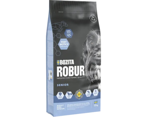 Bozita Robur Senior torrfoder för hundar, 12 kilogram