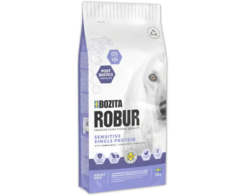 Hundmat BOZITA ROBUR Sensitive Single Protein Lamm 12kg Bozita Robur torrfoder för vuxna hundar med lamm och ris i en 12 kilograms förpackning