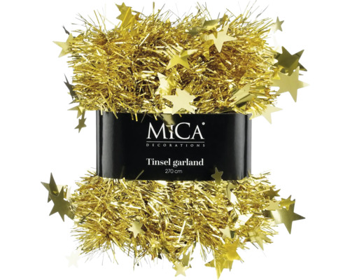 Glittergirlang med stjärnor, 270 centimeter lång