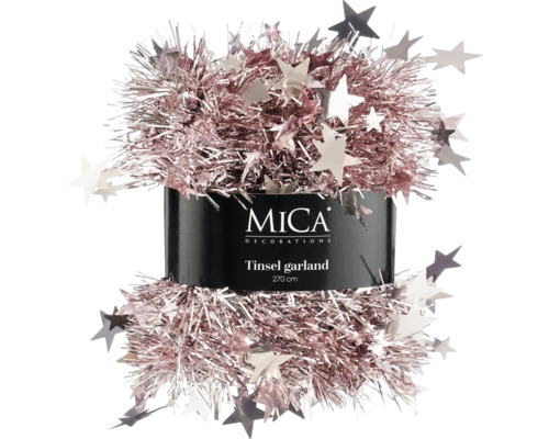 Glittergirlang med stjärnor, 270 cm