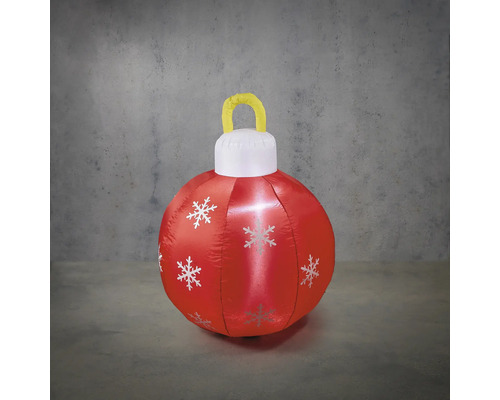 Uppblåsbar kula LUCA LIGHTING Snöflinga H98cm Uppblåsbar julgranskula med snöflingemönster