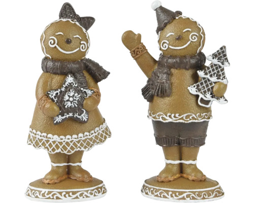 Två pepparkaksfigurer som juldekoration