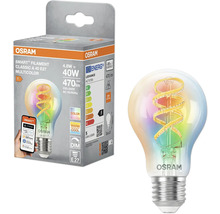 Osram Smart Filament Classic A 40 E27 Multicolor LED-lampa med förpackning