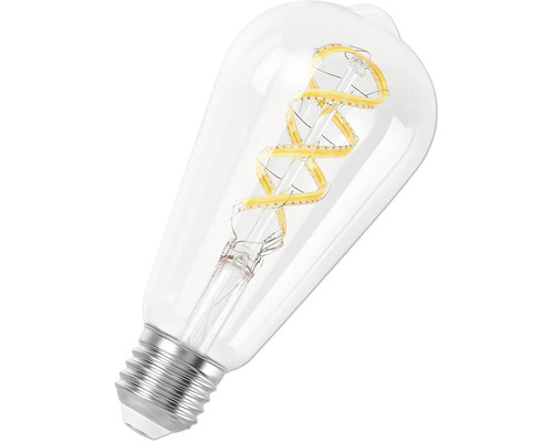 Dekorativ LED-lampa med klart glas och glödtråd