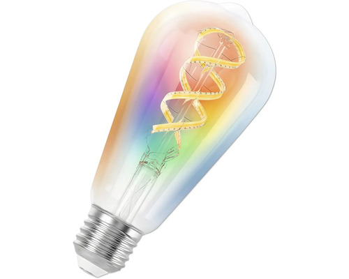Glödlampa med LED-filament i droppform