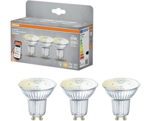 Osram 3-pack Smart+ Spot PAR16 50 GU10 dimbar