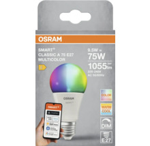 Osram Smart Plus Classic A 75 E27 Multicolor-lampa i förpackning