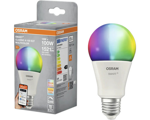 Osram Smart+ Multicolor LED-lampa E27 med förpackning