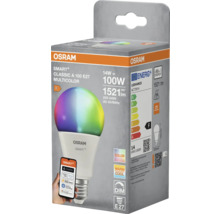 Osram Smart Plus Classic A 100 E27 multicolor LED-lampa i förpackning