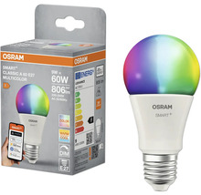 Osram Smart Plus Classic A 60 E27 Multicolor LED-lampa med förpackning