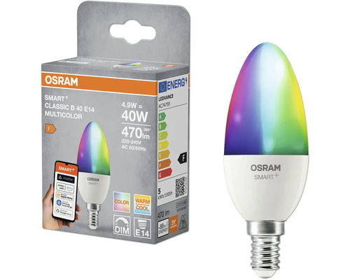 Osram Smart+ Classic B 40 E14 Multicolor lampa med förpackning