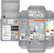 LEDVANCE Smart+ Classic B 40 E14 Multicolor lampa
