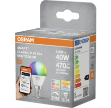 Osram Smart Plus Classic P 40 E14 Multicolor lampa i förpackning