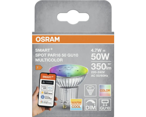 Produktförpackning Osram Smart Plus Spot PAR16 50 GU10 Multicolor