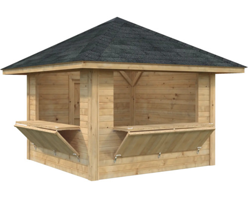 Paviljong PALMAKO Bianca set 105 8,3m² doppimpregnerad brun
