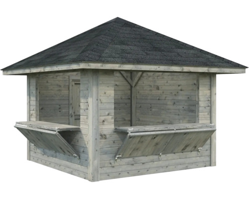 Paviljong PALMAKO Bianca set 105 8,3m² doppimpregnerad grå