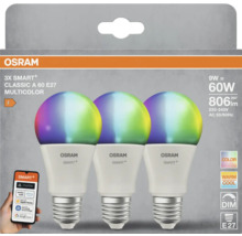 3-pack Osram Smart+ Classic A 60 E27 Multicolor