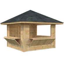 Paviljong PALMAKO Bianca set 106 8,3m² doppimpregnerad brun