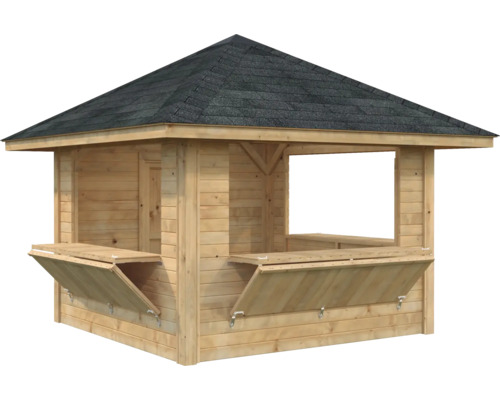 Paviljong PALMAKO Bianca set 106 8,3m² doppimpregnerad brun