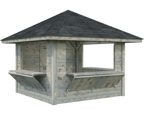 Paviljong PALMAKO Bianca set 106 8,3m² doppimpregnerad grå