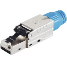 Nätverkskontakt av metall med dragavlastning