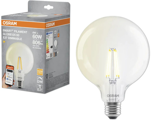 Osram Smart Filament Globe 125 60 E27 Dimmable glödlampa med förpackning