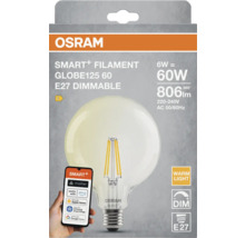 Osram Smart+ Filament Globe 125 60 E27 dimbar glödlampa