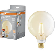 Osram Smart Filament Globe 125 53 E27 dimbar glödlampa och förpackning