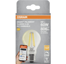 Osram Smart Filament Classic A 60 E27 dimbar glödlampa