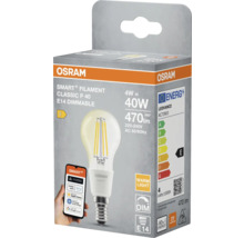Osram Smart plus Filament Classic P 40 E14 dimbar lampa i förpackning