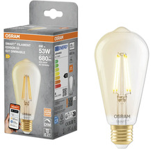 Osram Smart Filament Edison 53 E27 dimbar glödlampa och förpackning